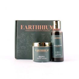 Earthhium: Total Repair Hair Oil, Olive Hair Mask, Detangling Comb & Scrunchie