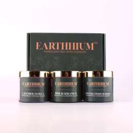 Earthhium: Lavender Vanilla, Japanese Cherry Blossom & Rose & Geranium