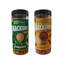 Foodstrukk: Quinoa Jalapeno And Ragi Cream n Onion Snackers - Pack of 2 (150gm Each)