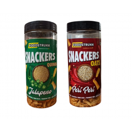 Foodstrukk: Oats Peri Peri And Quinoa Jalapeno Snackers - Pack of 2 (150gm Each)