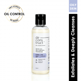 Deconstruct Skincare: Salicylic Acid Oil Control Facewash- 0.5% Salicylic Acid + 1% Niacinamide - 100ml