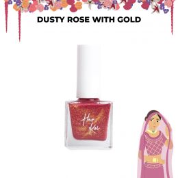Harkoi: Lacquer - Dusty Rose with Gold - NL04 - 50gm