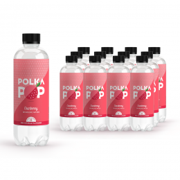 Polka Pop: Cranberry Sparkling Water - Pack of 12 (350ml Each)