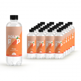Polka Pop: Orange Sparkling Water - Pack of 12 (350ml Each)