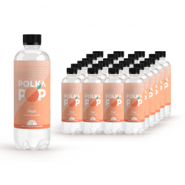 Polka Pop: Peach Sparkling Water - Pack of 24 (350ml Each)