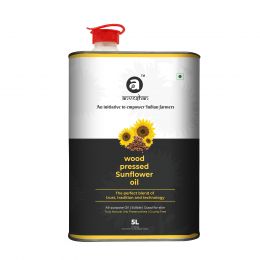 anveshan: Wood Cold Pressed Sunflower Cooking Oil - 5L