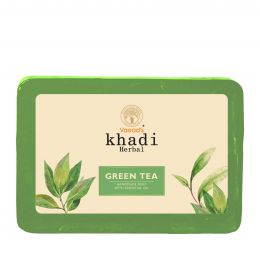 Vagad's Khadi: Green Tea  Soap - 125gm (Pack of 3)