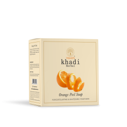 Vagad's Khadi: Orange Peel  Soap - 100gm (Pack of 3)