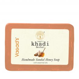Vagad's Khadi: Sandal & Honey Soap - 125gm (Pack of 3)