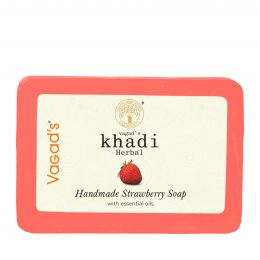 Vagad's Khadi: Strawberry Soap - 125gm (Pack of 3)