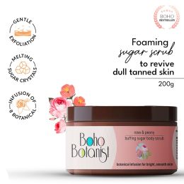 Boho Botanist: Rose & Peony Sugar Body Scrub - 200gm