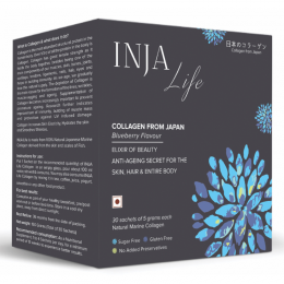 INJA Wellness: Life Collagen - Blueberry Flavour - 150gm