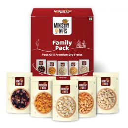 Ministry Of Nuts: Premium Dry Fruits Almonds, Pistachios, Cashew Nuts, Raisins, Dates - 50gm Each