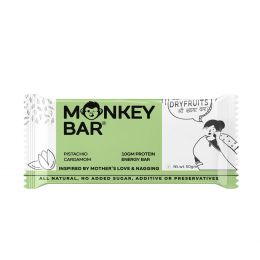 Monkey Bar: Pistachio Cardamom Protein Bars - Pack of 8