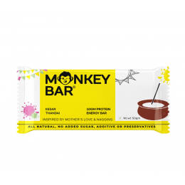Monkey Bar: Kesar Thandai Protein Bars - Pack of 8