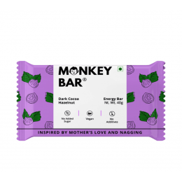 Monkey Bar: Dark Cocoa & Hazelnut Energy Bars - Pack of 10