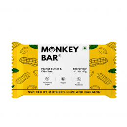 Monkey Bar: Peanut Butter & Chia Seed Energy Bars - Pack of 10