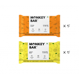 Monkey Bar: Citrus Blast Energy Bars - Pack of 10