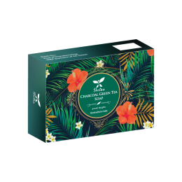 Shrida Naturals: Charcoal Green Tea Soap - 125gm