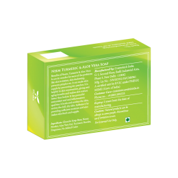 Shrida Naturals: Neem, Turmeric & Aloe Vera soap - 125gm