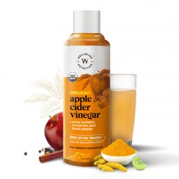 Wellbeing Nutrition: Organic Apple Cider Vinegar (2X Mother) with Amla, Turmeric, Cinnamon & Black Pepper - 500ml
