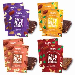 Gladful: Date Nut Squares - Assorted - Pack of 8 (20gm each)