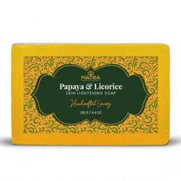 Matra: Papaya & Licorice Skin Lightening Handmade Soap - 125gm