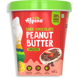 Alpino: High Protein Dark Chocolate Peanut Butter Smooth - 500gm