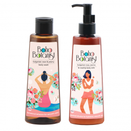 Boho Botanist: Rose & Peony Bath and Moisturising Combo