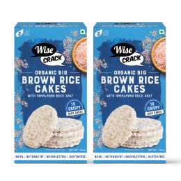 WiseCrack: Organic Rice Cakes - Brown Rice - Pack of 2 (125gm each)
