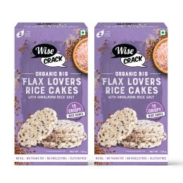 WiseCrack: Organic Rice Cakes - Flax Lovers - Pack of 2 (125gm each)