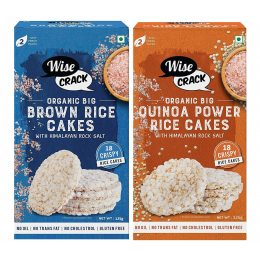WiseCrack: Organic Rice Cakes - Brown Rice & Quinoa Power - Pack of 2 (125gm each)