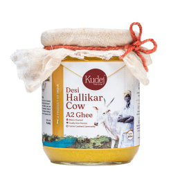 KUDEJ: Desi Hallikar Cow A2 Ghee - Pack of 2 (500ml each)