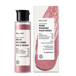 Brillare: Rose Powder Face Wash For Well Hydrated, Younger Looking Skin - 30gm