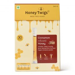 Honey Twigs: Cinnamon Infused Honey - 240gm - 30 Sachets
