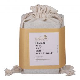 Mellow Herbals: Lemon Peel & Mint Body Scurb Soap -100 gm