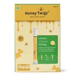 Honey Twigs: Lemon Honey - 240gm- 30 Sachets