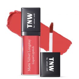 TNW - The Natural Wash: Matte Velvet Longstay Liquid Lipstick - 02 - Spicy Coral - 5ml