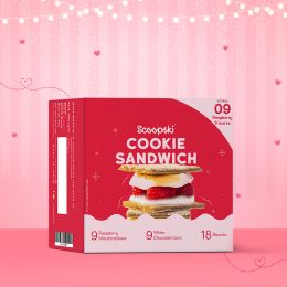 Scoopski: Cookie Sandwich - Raspberry White Chocolate