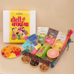Eat Better: Holi Celebration Hamper - Organic Gulaal, Thandai, Dry-Fruits and more