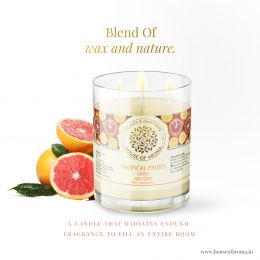 House of Aroma: Natural Wax Tropical Fruits Candle 3 Wicks - 400gm