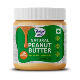 Delight nuts: Natural Peanut Butter Creamy - 340gm