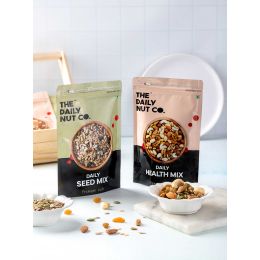 The Daily Nut Co.: Daily Health Mix & Daily Seed Mix Combo - Pack of 2 - 250gm each