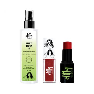Elitty Beauty: No Filter Needed (Spray - Eve's Favourite, Lip Gloss - Pretty Extra, Tint- Savage Love) - Code Red Combo