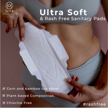 Be Me: Sanitary Pads for Women - COMBO (Flow Wise) - Pack of 12 Pads - With Disposal Pouches, Rash Free, Biodegradable, Anti Bacterial Napkins