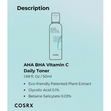 COSRX: Refresh Aha Bha Vitamin C Daily Toner - 150ml