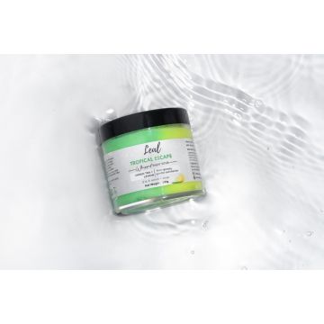 Leal Cosmetics: Tropical Escape Green Tea Lemon Sugar Scrub - 100gm