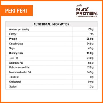 RiteBite Max Protein: Chips - Peri Peri [Pack of 3] - 360gm