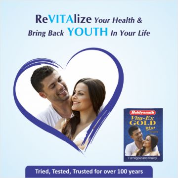 Baidyanath: Vita Ex Gold Plus - Herbal Formulations with Shilajit and Swarna Bhasma |Helps maintain vitality and stamina- 10 Capsules