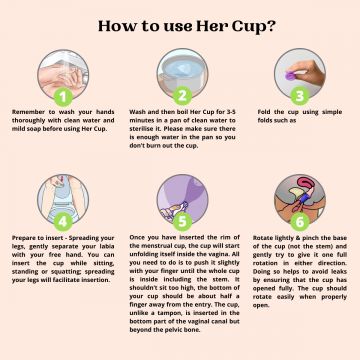 GOLI SODA: Her Cup Reusable Menstrual Cup for Women - Fushia